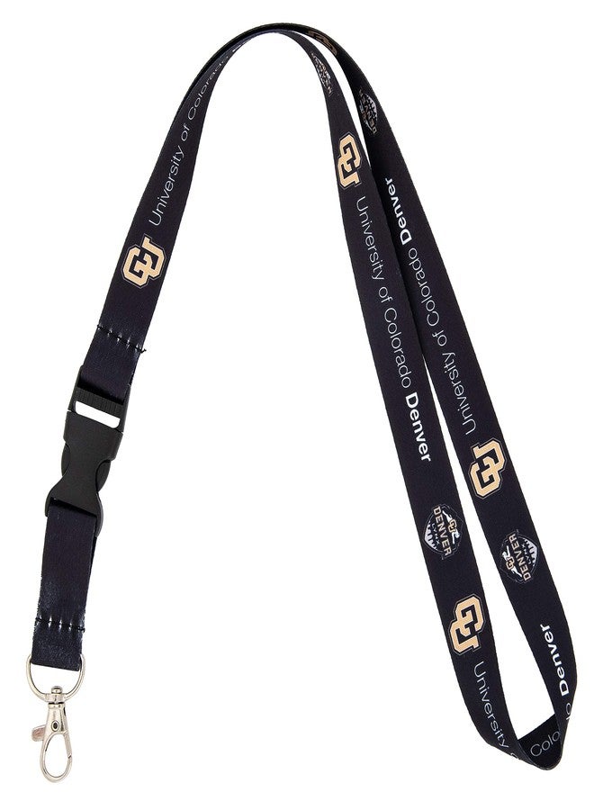 Desert Cactus University of Colorado Denver Lanyard CU Lynx Car Keys ID Badge Holder Keychain Detachable Breakaway Snap Buckle (Black) - Image 1