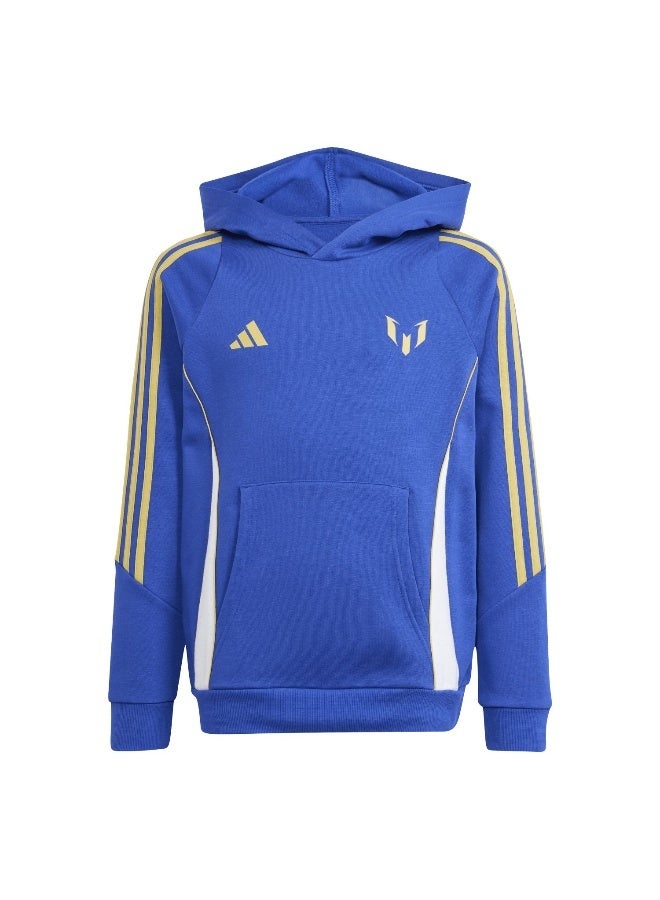 adidas Originals adidas Messi Hoody Y Blue Football Sweatshirts 5-6Y - Image 1