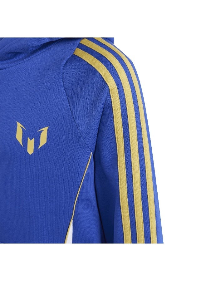 adidas Originals adidas Messi Hoody Y Blue Football Sweatshirts 5-6Y - Image 5