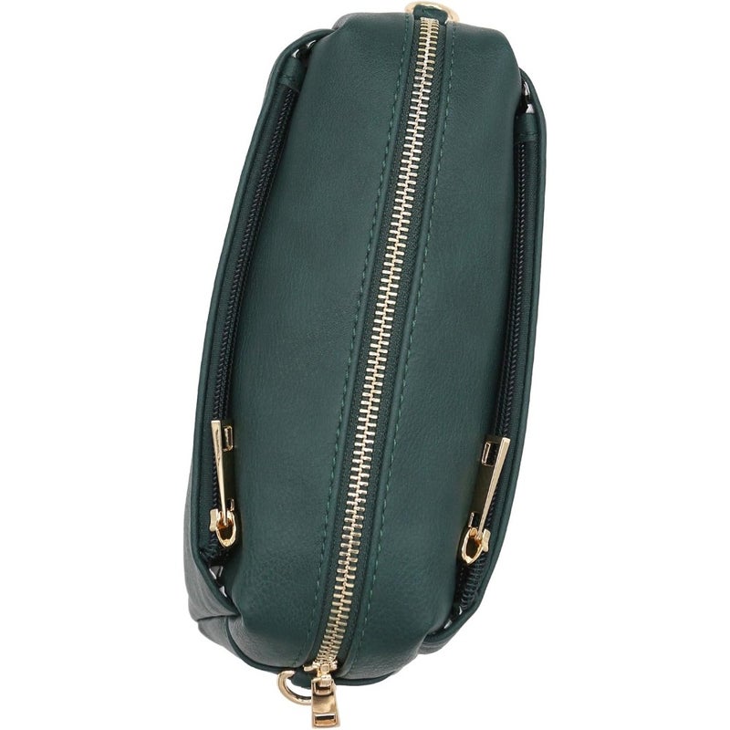 FashionPuzzle Triple Zip Small Crossbody Bag - Image 5