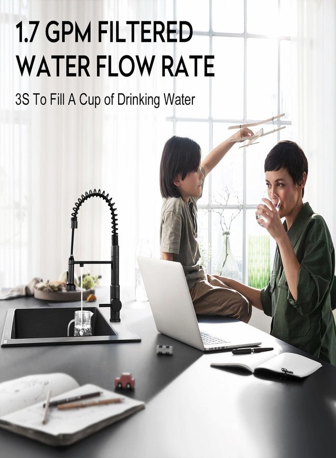 CREA 3-Way Kitchen Faucet, Brushed Chrome, Pull-Out, 20-Inch Flexible Hose, Single Lever Control, 5-Layer Stainless Steel Body, Advanced Ceramic Valve Core, 3/4-Inch Spout - Image 3