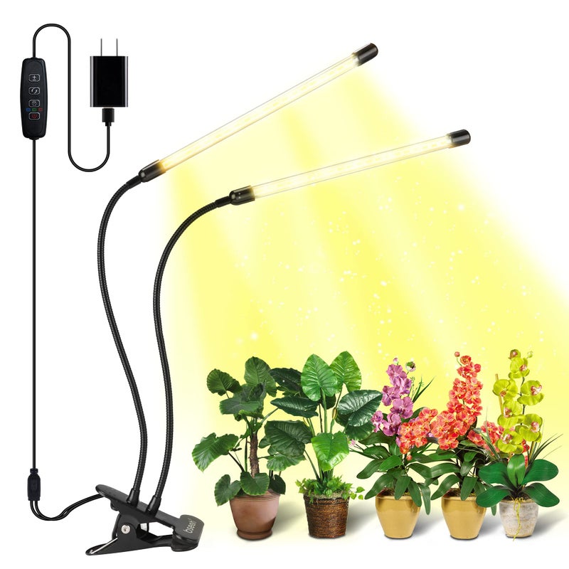 bseah Grow Light Plant Lights for Indoor Plants, Full Spectrum Plant Grow Lamp, 10 Dimmable Levels, ON & Off with 3/9/12H Timer Manually Set Daily - Image 1