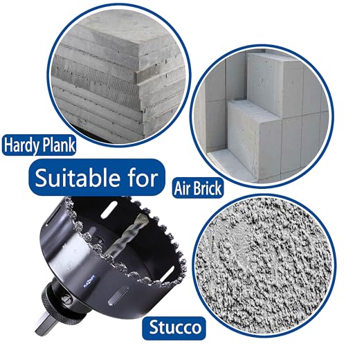 PLG2SUPT 3-1/4 inch Carbide Grit Hole Saw Cutter for Hardy Plank Air Brick Stucco Drywall Fiber Cement siding Backer Board Plasterboard - Image 5