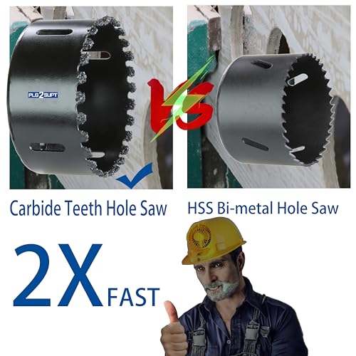 PLG2SUPT 3-1/4 inch Carbide Grit Hole Saw Cutter for Hardy Plank Air Brick Stucco Drywall Fiber Cement siding Backer Board Plasterboard - Image 3