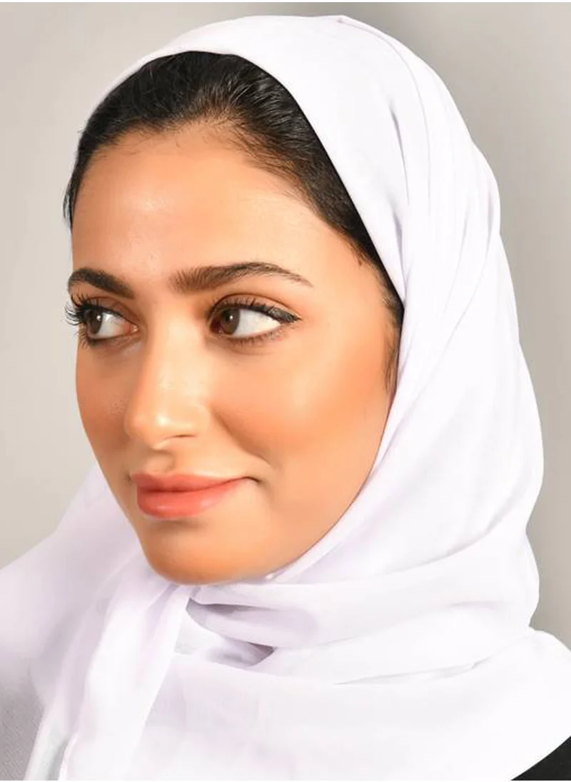عبايات حوراء طرحة حرير أبيض