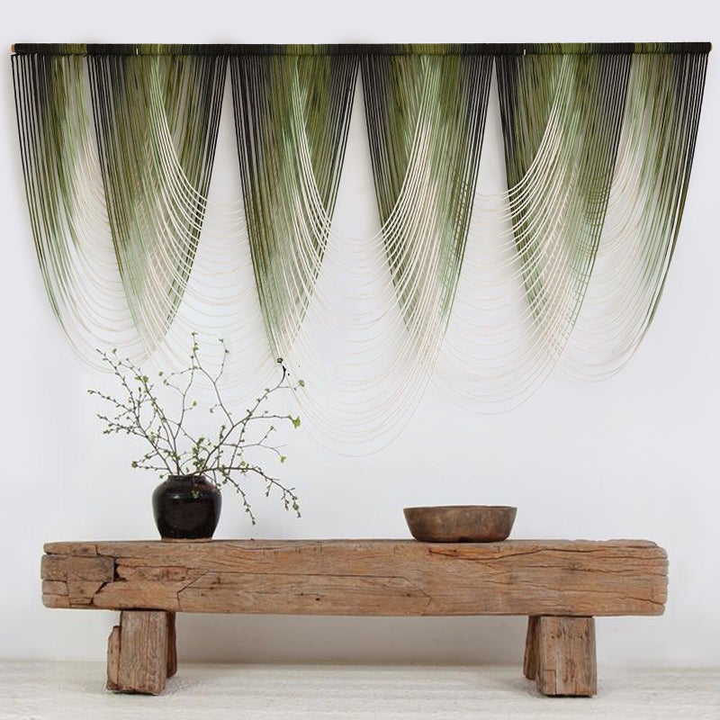 IOWER Macrame Wall Hanging Dip-Dyed Large Macrame Wall Decor Yarn Tapestry 57" W x 41" L For Headboard Bedroom Living Room Boho Fiber Home Art - Image 4