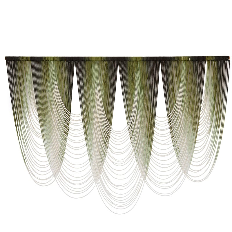 IOWER Macrame Wall Hanging Dip-Dyed Large Macrame Wall Decor Yarn Tapestry 57" W x 41" L For Headboard Bedroom Living Room Boho Fiber Home Art - Image 5