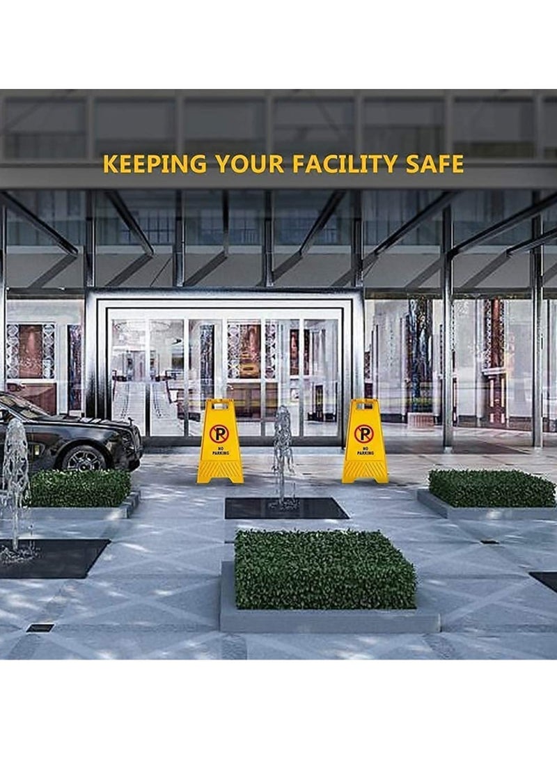Portable Outdoor Folding Self Standing No Parking Floor Signs  - Image 3