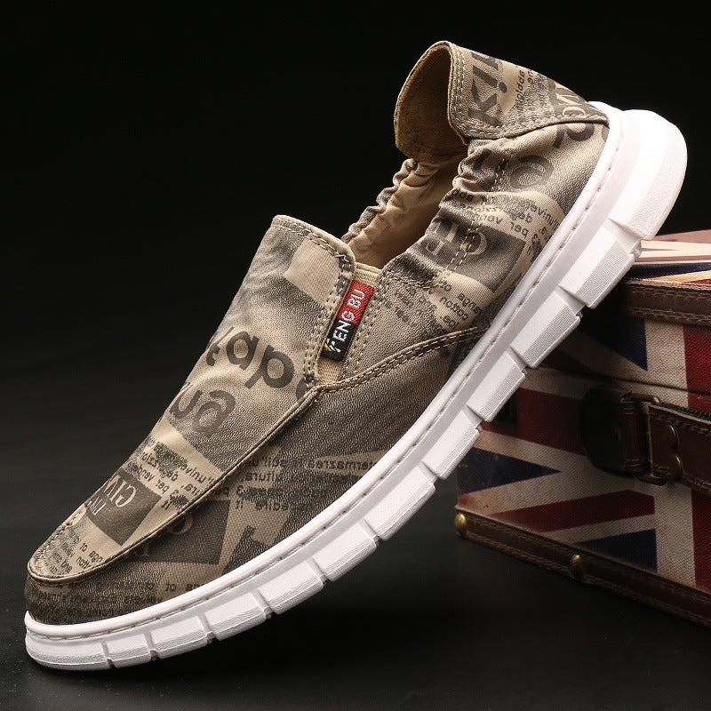 Fengbu 0032 New Autumn Men'S Slip-On Canvas Shoes Casual Old Beijing Cloth Shoes Breathable Skate Shoes Lazy Shoes - Image 5