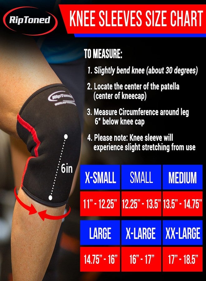 Rip Toned Knee Compression Sleeve for Men & Women - Advanced Joint Support & Pain Relief - Adjustable Weightlifting Knee Sleeves for Men - Durable Knee Brace for Running, Strength Training & Meniscus - Image 2
