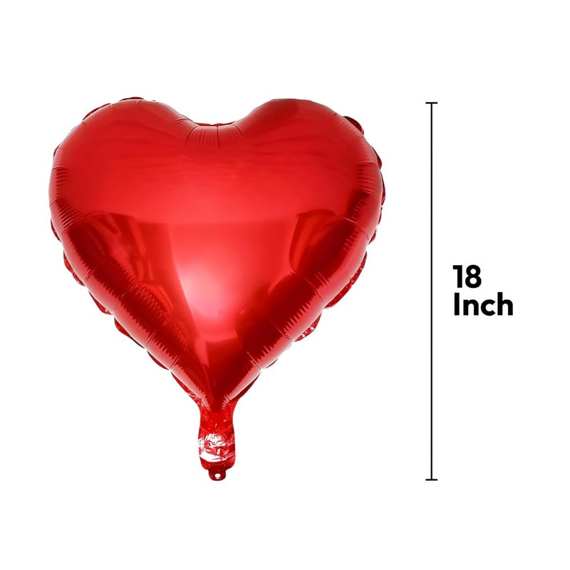 Hemito 38 Pc Romantic decoration for bedroom item- I Love You Banner Metallic Balloons Backdrop Curtain LED Light Red Foil Heart| Romantic room decoration items| love decoration items kit (ILOVEU) - Image 4