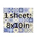 Mediterranean Tile Pattern Cake Topper Edible Icing Sheet Wrap Blue and Yellow Spanish tiles design - Image 4