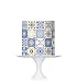 Mediterranean Tile Pattern Cake Topper Edible Icing Sheet Wrap Blue and Yellow Spanish tiles design - Image 2