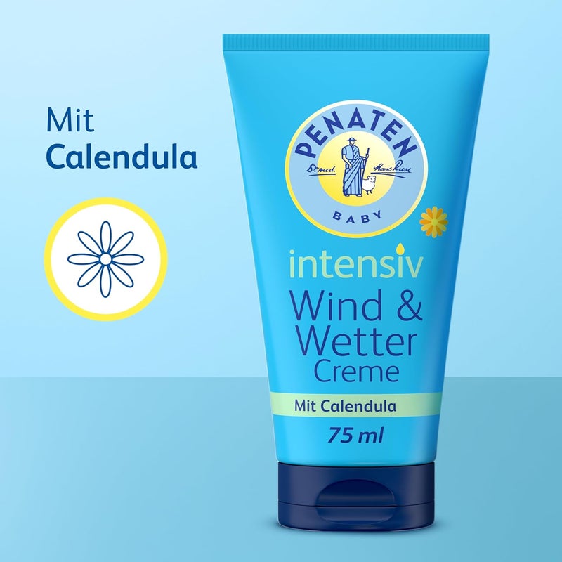 Penaten Kleine Helfer Wind und Wetter Cream 75 ml - Moisturising Baby Cream with Calendula for Sensitive Skin - Image 4