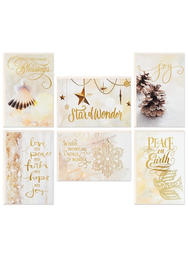 Hallmark Boxed Religious Christmas Cards Assortment, Christmas Blessings (6 Designs, 24 Cards with Envelopes) - Image 1