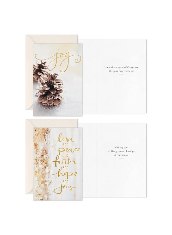 Hallmark Boxed Religious Christmas Cards Assortment, Christmas Blessings (6 Designs, 24 Cards with Envelopes) - Image 3