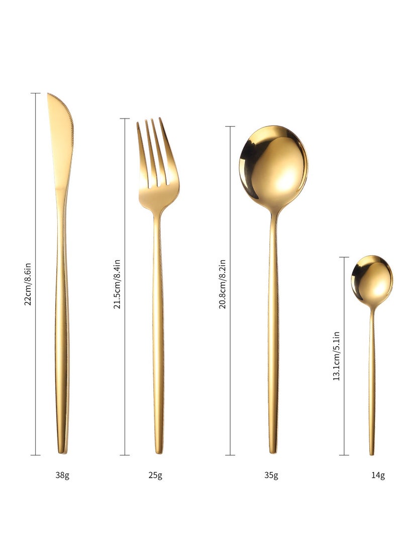 general 24 Piece Matte Finished Flatware Set, Basic 410 Stainless Steel Silverware For Home Kitchen Wedding Party And Restaurant, Set For 6 - Image 3