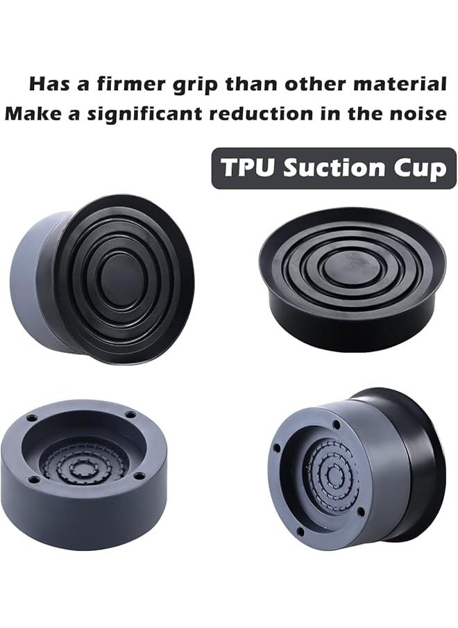 DMG TECH 4Pcs Anti Vibration Pads Washing Machine Base Feet Anti Slip Boosting Shock Absorption And Noise Reduction Pads With Suction Cups For Washer And Dryer Stand Protecting Base  - Image 2