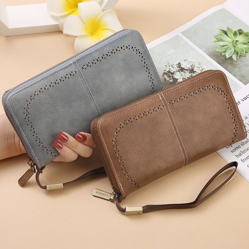 Multifunctional Solid Color PU Leather Wallet, RFID Blocking Design Portable Daily Storage Purse for Cards Cash Coin Business Use - Image 2