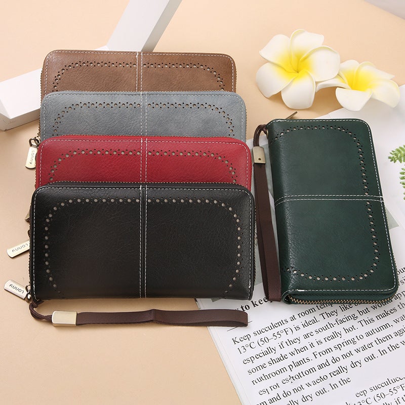 Multifunctional Solid Color PU Leather Wallet, RFID Blocking Design Portable Daily Storage Purse for Cards Cash Coin Business Use - Image 4