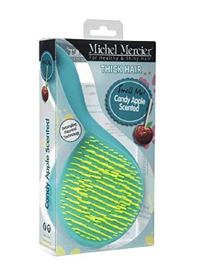 Michel Mercier - Kids Hair Brush Modern Kids Detangler Antistatic Girls Hair Brush With Scented (Candy Apple) For Thick & Curly Hair - Image 1