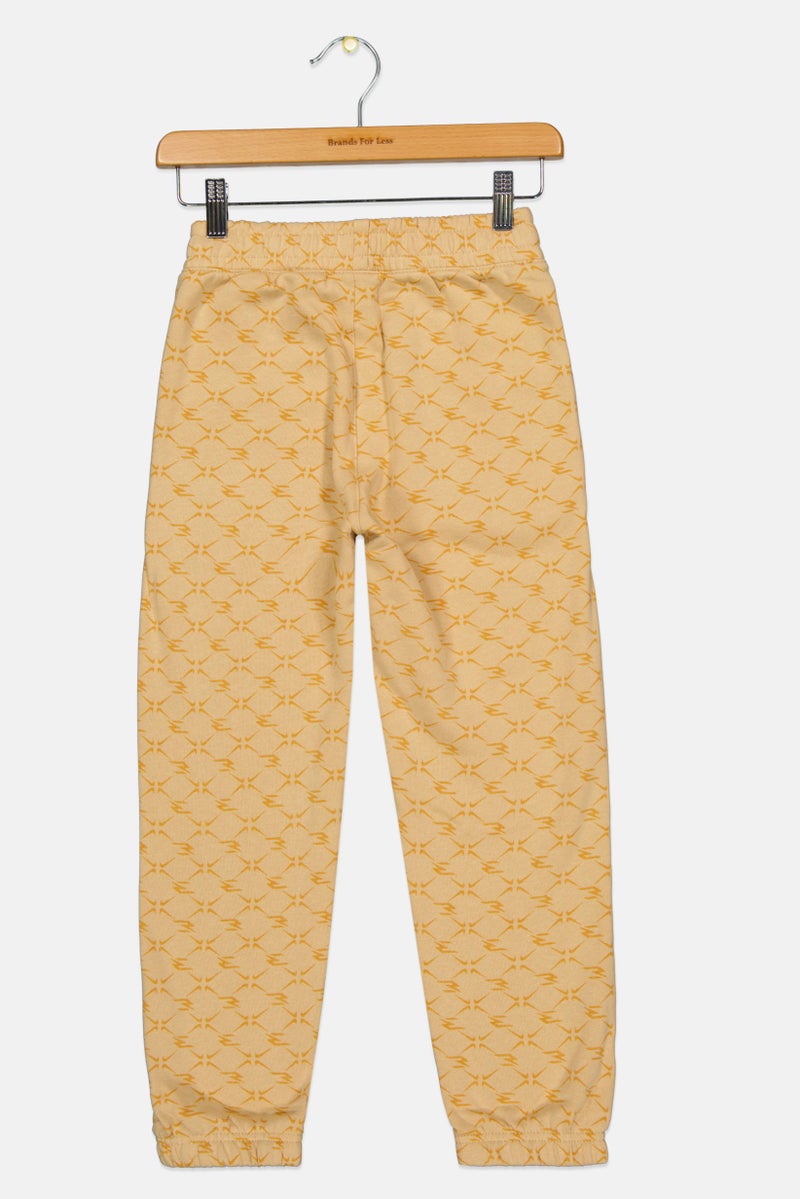 Nike سروال رياضي للأطفال الأولاد مع حبل سحب بشعار العلامة التجارية، تان - Image 2