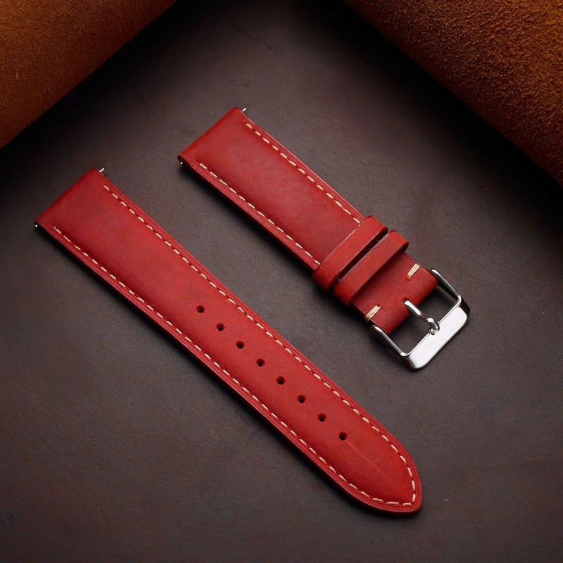 Bluejw Good Quality Genuine Leather Watch Band – Soft & Elegant Replacement Strap for 14mm 16mm 18mm 20mm 22mm 24mm Watches - Image 3