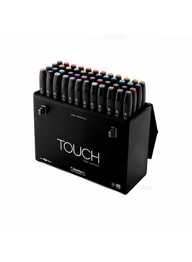 ShinHanart Touch Twin Marker 48 Colours Set of 48 Graphic Markers Box Design