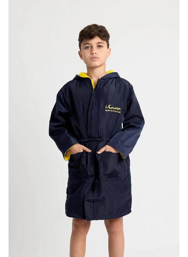 رداء سباحة مقاوم للماء للأطفال للجنسين - أزرق داكن - Image 1