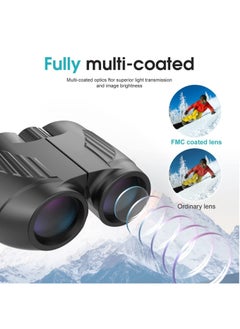 Generic Rodcirant Binoculars 20x25 for Adults and Kids, High Power Easy Focus Binoculars with Low Light Vision, Compact Binoculars for Bird Watching and Travel (Black)  - Image 3