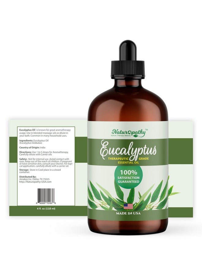 NATUROPATHY NATURE. THERAPY. BEAUTY Naturopathy Eucalyptus Essential Oil, Therapeutic Grade, Premium Quality Perfect For Aromatherapy (4 Fl Oz)  - Image 2