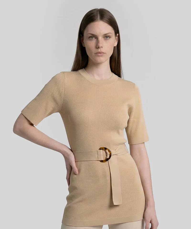 Ipekyol Belted Knit Top