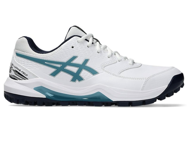 ASICS Unisex Gel-Lethal Field 2 White/Atlantis Blue Cricket Shoes - 7 UK (1113A046.101) - Image 1