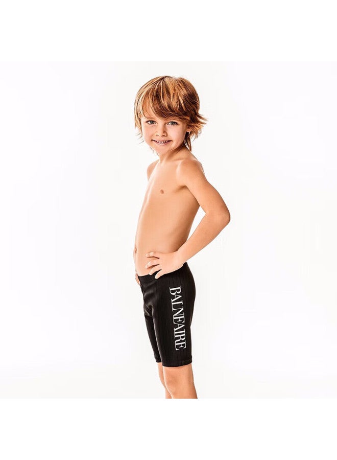 Balneaire Youth Swim Shorts, Mid-length Professional Training Sports Boys Swimming Hot Spring Bathing Suit, 250012 Black, Size 100 - Image 2