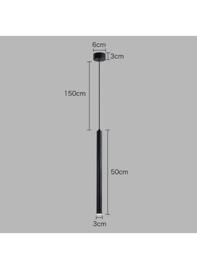 Elksdut Led Pendant Light Nordic Long Tube Hanging Lamp Minimalist Aluminum Alloy Suspension Lights Modern Art Decor Lighting Fixture For Dining Room Kitchen Island, Barn, Loft  - Image 4