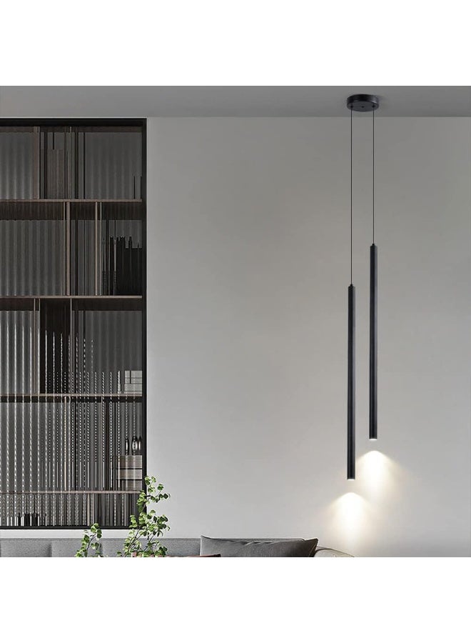 Elksdut Led Pendant Light Nordic Long Tube Hanging Lamp Minimalist Aluminum Alloy Suspension Lights Modern Art Decor Lighting Fixture For Dining Room Kitchen Island, Barn, Loft  - Image 3