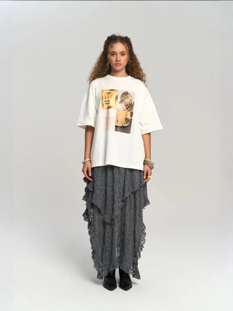 Mai Collection MAI STUDIOS Butter Oversize White T-Shirt