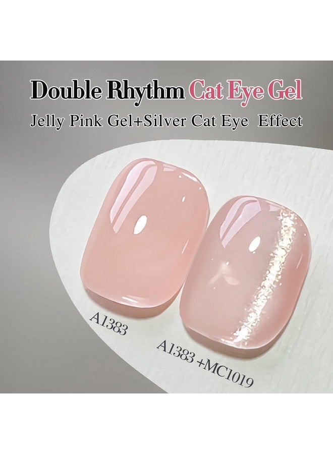 دابل ريذم طلاء أظافر جل عيون القطة من Double Rhythm، 0.5 أونصة، مع مغناطيس، 15 مل، لامع، شفاف، لون جيلي، طلاء أظافر مغناطيسي، صالون اصنعها بنفسك في المنزل (MC1019) - Image 5