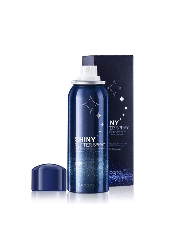 MEICOLY MEICOLY Body Glitter Spray,Silver Glitter Hairspray for Music Festival Rave,2.1Oz Shimmer Waterproof Quick-Drying Sparkle Glitter Spray for Hair and Body,Clothing,Nightclub Shiny Glitter,Prom,Party - Image 1