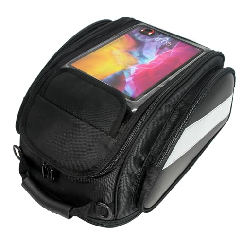 Dracarys Motorcycle Tank Bag - Oxford Saddle Black Motorbike Bag - Strong Magnetic Bag for Honda Yamaha Suzuki Kawasaki Harley - Image 1
