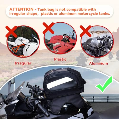 Dracarys Motorcycle Tank Bag - Oxford Saddle Black Motorbike Bag - Strong Magnetic Bag for Honda Yamaha Suzuki Kawasaki Harley - Image 3