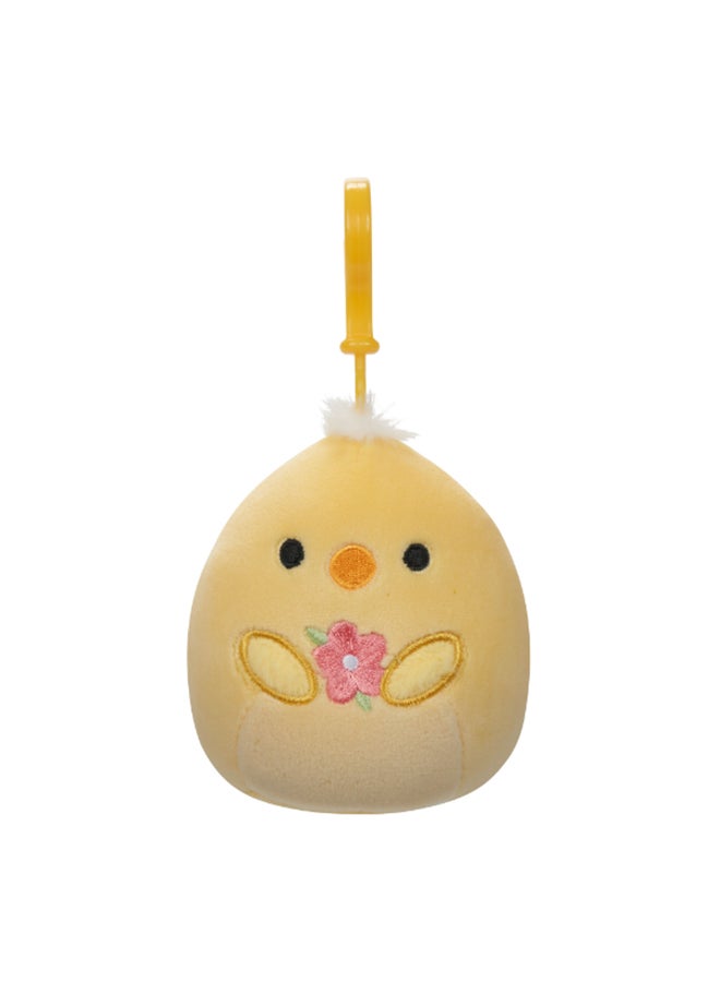 Squishmallows 3.5 inch Tristan the Yellow Chick Clip-on , Officially Licensed Kellytoy Plush Toy, Colorful Soft Toy, Gift for Kids, Girls & Boys Washable Squishy Stuff Toy Multicolor All Age - Image 1