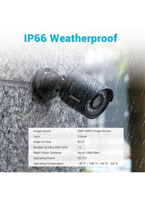 1080p HD-TVI Security Surveillance Camera for Home CCTV System, 2MP Bullet BNC Camera with 85 ft Super Night Vision, IP66 Surveillance Weatherproof Add–on Wired Camera - E200