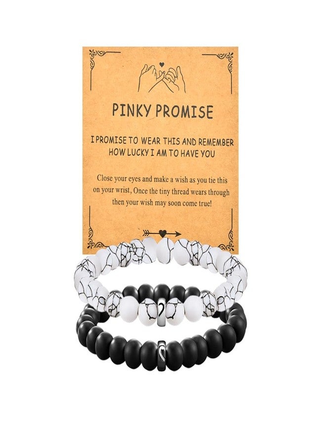 YangQian Anniversary Birthday Gifts for Couples Married Husband Wife Romantic Bracelet for Her Him Engagement Wedding Gifts for Fiance Fiancee Spouse Girlfriend Boyfriend Birthday Gift Ideas Hubby Wifey Bf Gf Bracelets - Image 1