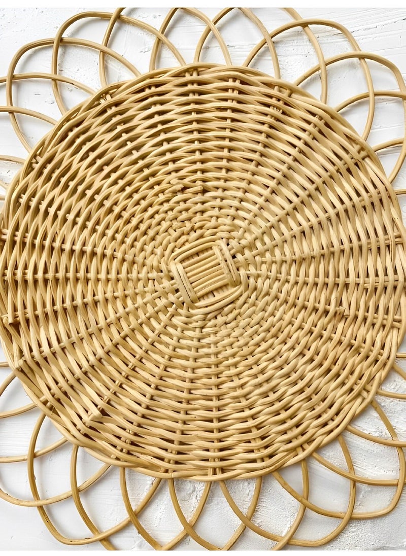 Generic Boho macrame Handmade wicker coaster for dining table  - Image 3