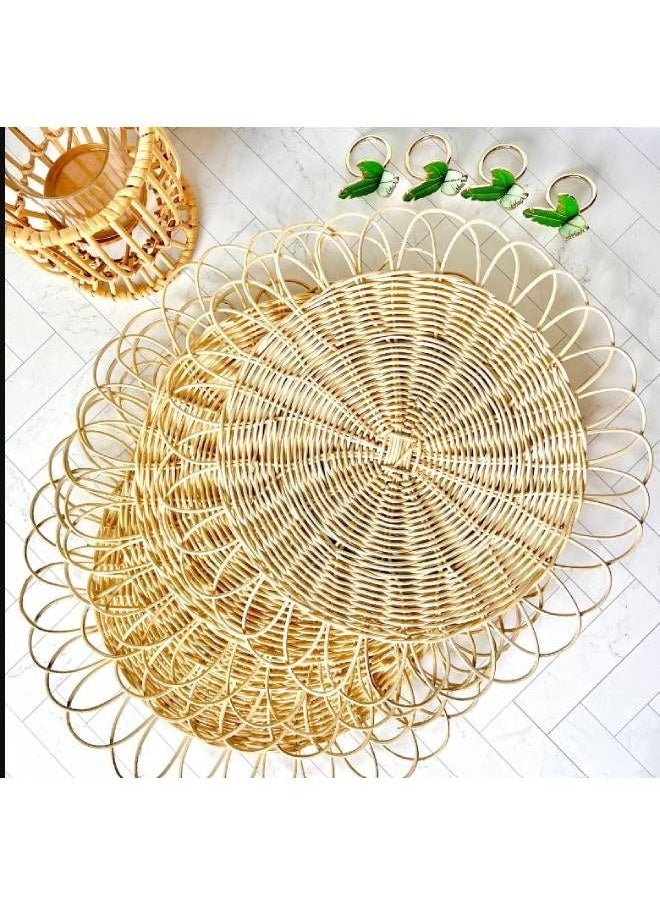 Generic Boho macrame Handmade wicker coaster for dining table  - Image 5