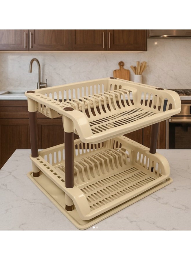 2-Tier Dish Drying Rack and Drainer - Image 1