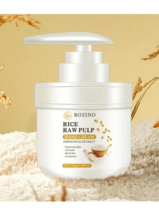 ROZINO Rice Pulp Hand Cream with Added Rice Extract - Deep Moisturizing Lotion for Dry, Rough Skin, Vitamin E Enriched, Low-Allergenic Formula, 100g/3.52fl.oz, for All Skin Types, Hand Moisturizer | Minimalist Packaging | Hypoallergenic Formula - pzsku/Z30801C5D2C6C8B132C25Z/45/_/1739185310/e8bdab0b-0aca-4c84-96e9-305a7eefe72c