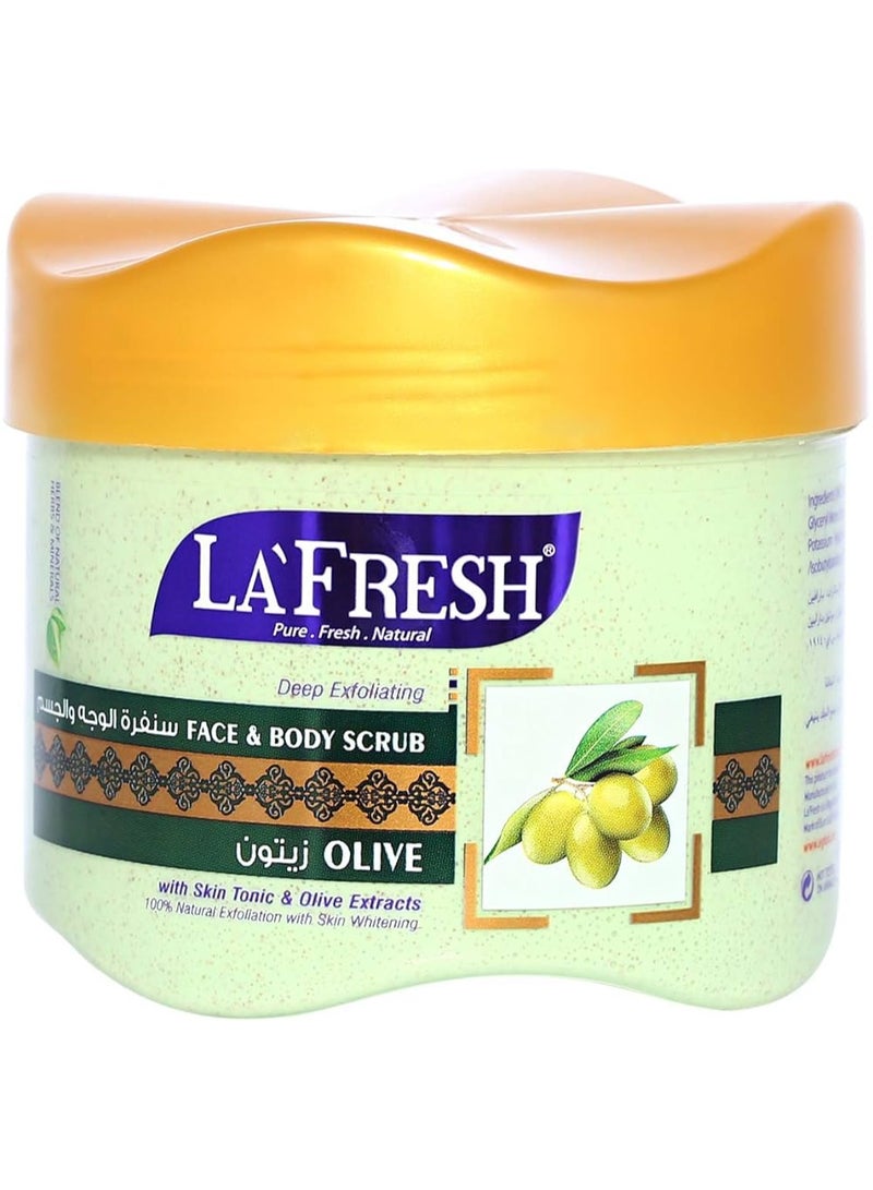 LA FRESH Olive Deep Exfoliating Face Scrub Green 610grams - Image 1