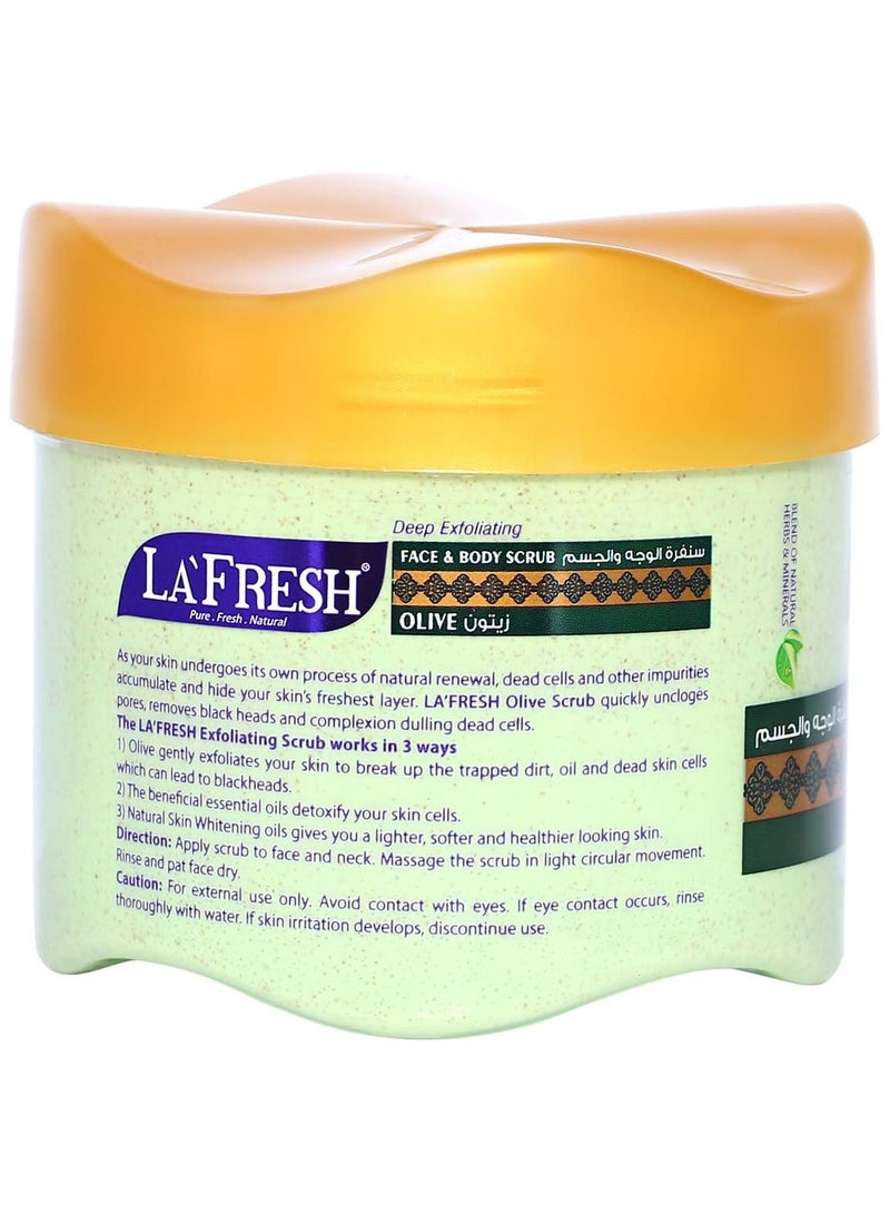 LA FRESH Olive Deep Exfoliating Face Scrub Green 610grams - Image 2
